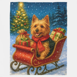 Australian Terrier Holiday  Fleecedecke