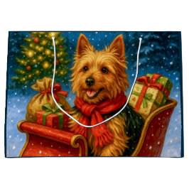 Australian Terrier Holiday  Große Geschenktüte