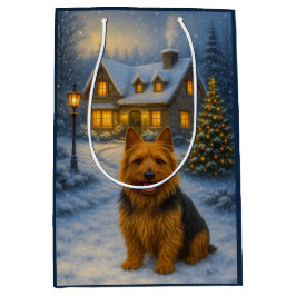Australian Terrier Holiday  Mittlere Geschenktüte
