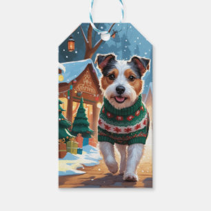 Australian Terrier Hunde Weihnachten Schnee Urlaub Geschenkanhänger