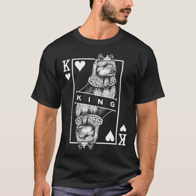 Australian Terrier King Of Hearts  Aussie Dog T-Shirt (Vorderseite)