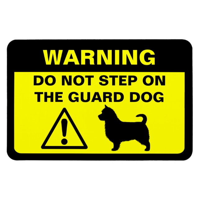 Australian Terrier (Long Schwanz) Guard Dog Warnin Magnet (Horizontal)