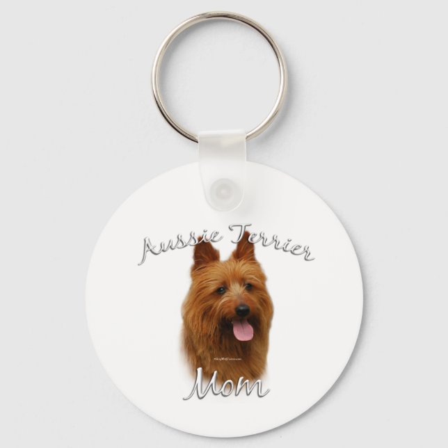 Australian Terrier Mama 2 Schlüsselanhänger (Vorderseite)