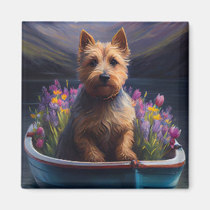 Australian Terrier on Paddle: Ein Landschaftliches Magnet