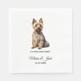 Australian Terrier Pet Cocktail Wedding Serviette