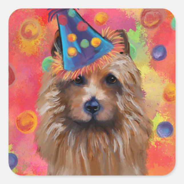 Australian Terrier Quadratischer Aufkleber (Vorderseite)