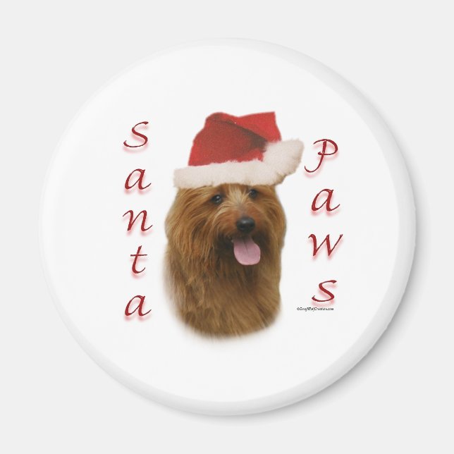 Australian Terrier Santa Paws Magnet (Vorne)