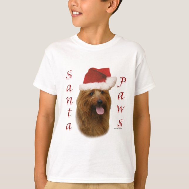 Australian Terrier Santa Paws T-Shirt (Vorderseite)