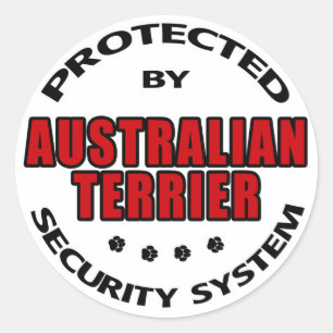 Australian Terrier Security Runder Aufkleber