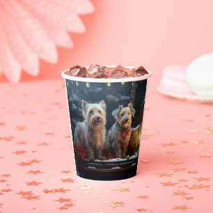Australian Terrier Snowy Sleigh Weihnachtsdekorati Pappbecher