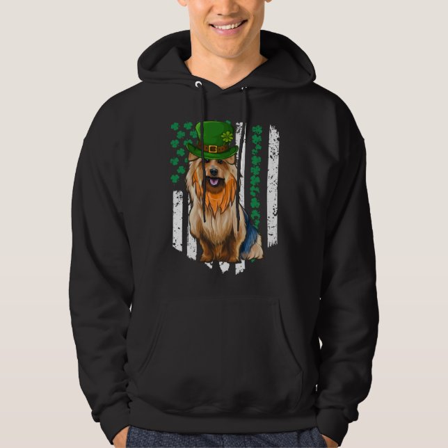 Australian Terrier St Patricks Day Irish American  Hoodie (Vorderseite)