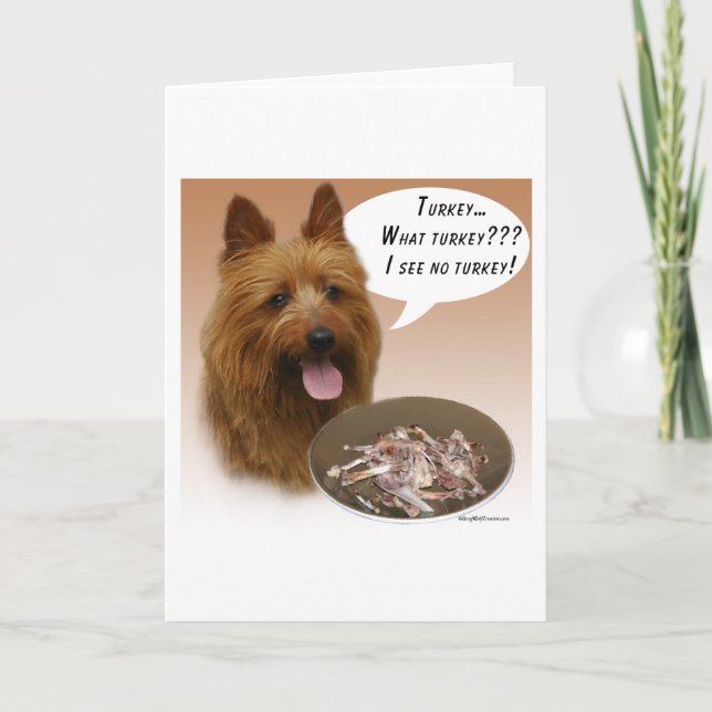 Australian Terrier Türkei Feiertagskarte (Vorderseite)