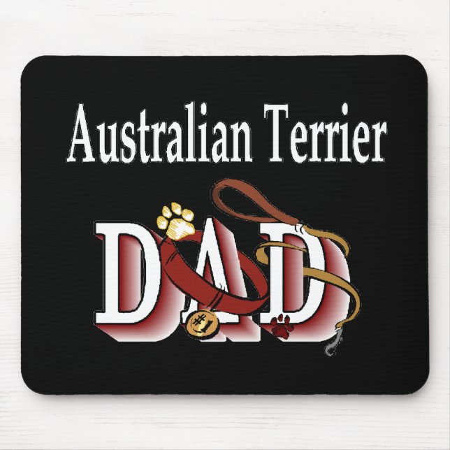 Australian Terrier Vater Apparel Gifts Mousepad (Vorne)