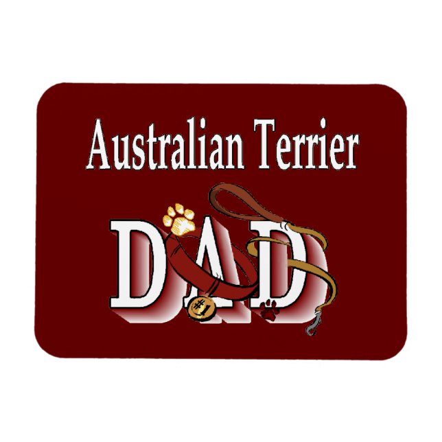 Australian Terrier Vater Magnet (Horizontal)