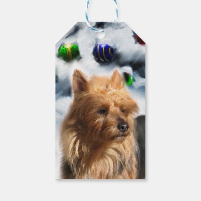 Australian Terrier Weihnachtsgeschenke Tags Geschenkanhänger (Rückseite)
