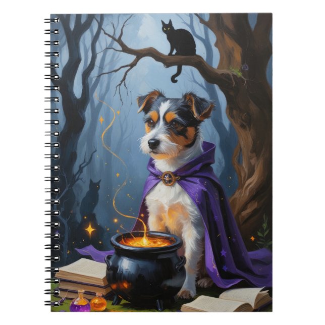 Australian Terrier Whimsical Halloween Painting Notizblock (Vorderseite)