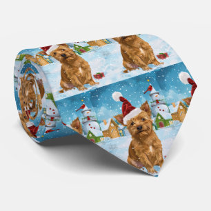 Australian Terrier Winter Wonderland Weihnachten Krawatte