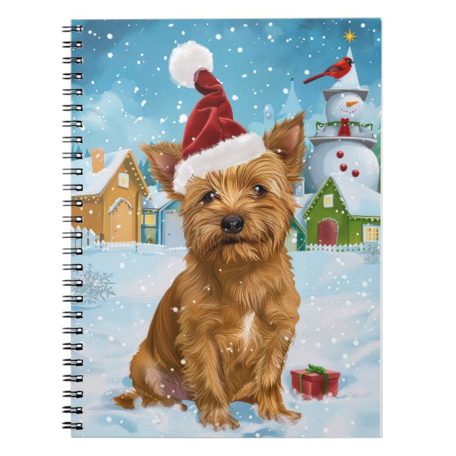 Australian Terrier Winter Wonderland Weihnachten Notizblock (Vorderseite)