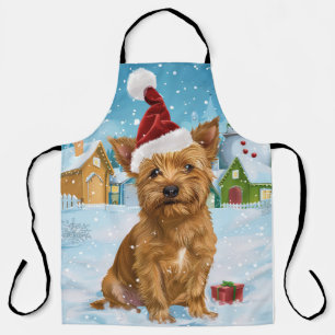 Australian Terrier Winter Wonderland Weihnachten Schürze