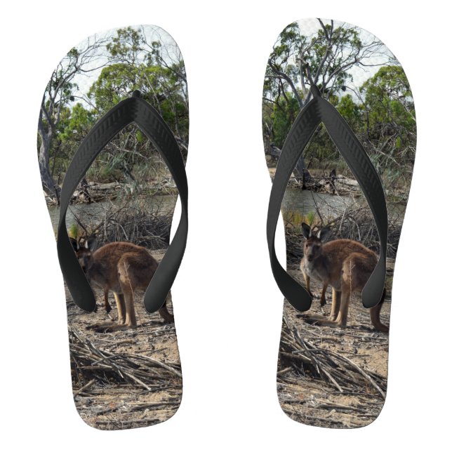 Australian Wild Bush Kangaroo, Flip Flops (Fußbett)