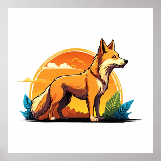 Australian wild dog dingo poster (Vorne)