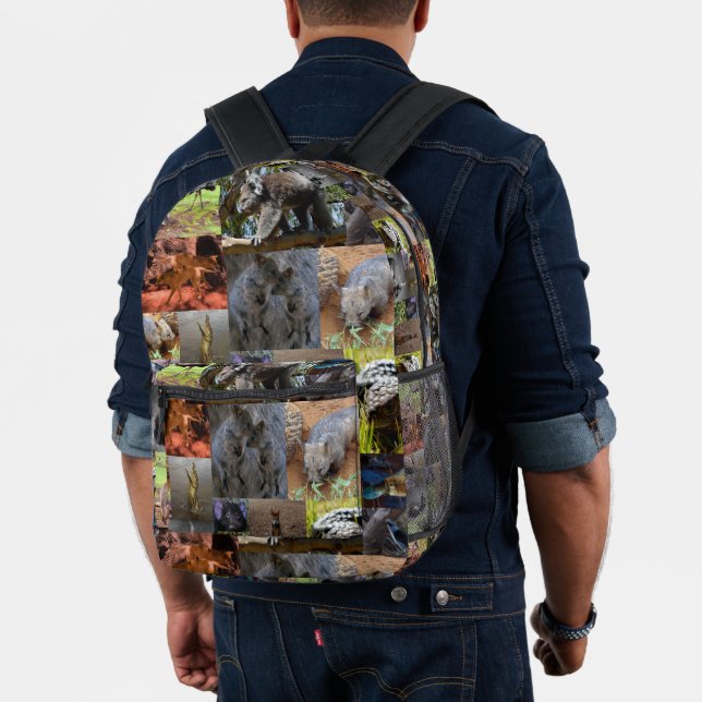 Australian Wildlife: A Heartwarming Foto Collage" Bedruckter Rucksack (Insitu (Modell))