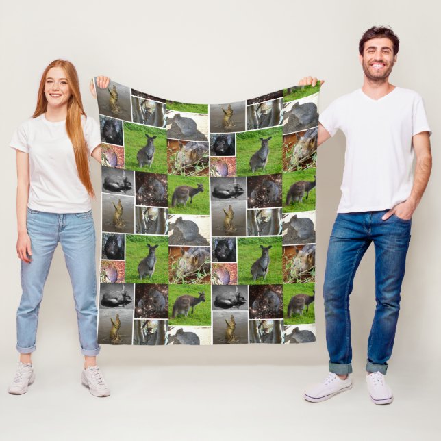 Australian Wildlife Collage, Fleecedecke (Beispiel)