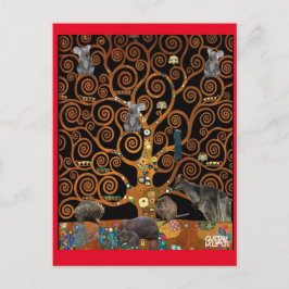 Australian Wildlife in Tree of Life, Klimt parody, Postkarte