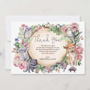 Australian Wildlife Native Animals Greenery Floral Dankeskarte