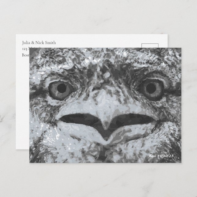 Australian Wildlife, Nature's Curmudgeon, Animal Postkarte (Vorne/Hinten)