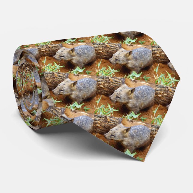 Australian Wombat Battle Scars, Krawatte (Gerollt)