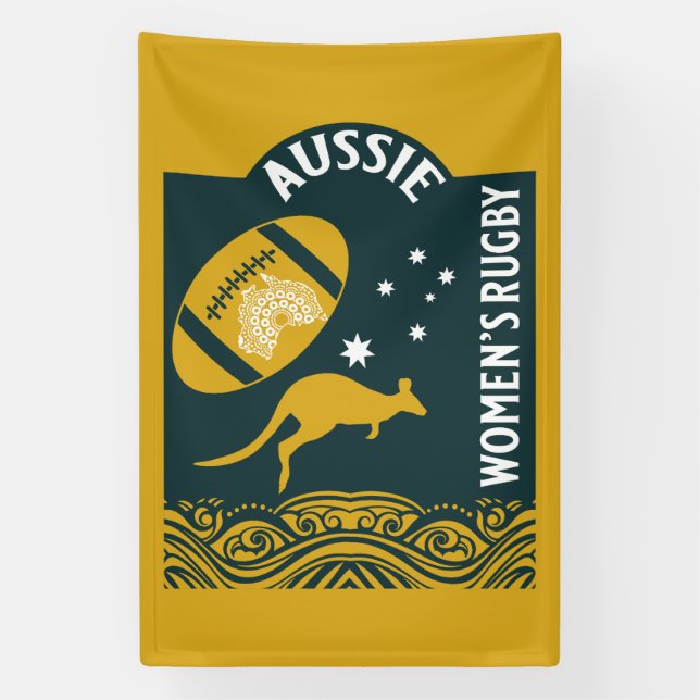Australian Women's Rugby Sport Banner (Vertikal)