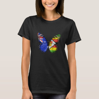 Australian Zimbabwean Flag Butterfly T-Shirt