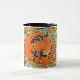 AUSTRALIANISCHE KUNST TASSE