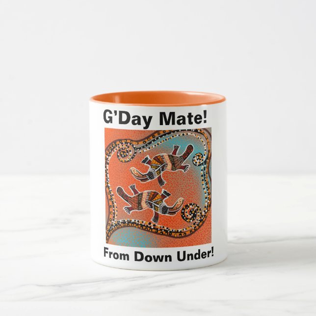 AUSTRALIANISCHE KUNST TASSE (Zentrum)