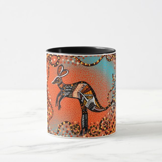 AUSTRALIANISCHE KUNST TASSE (Zentrum)