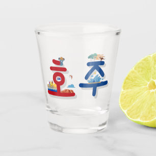 Australien 호 주 koreanisches Soju-Shot-Glas Schnapsglas