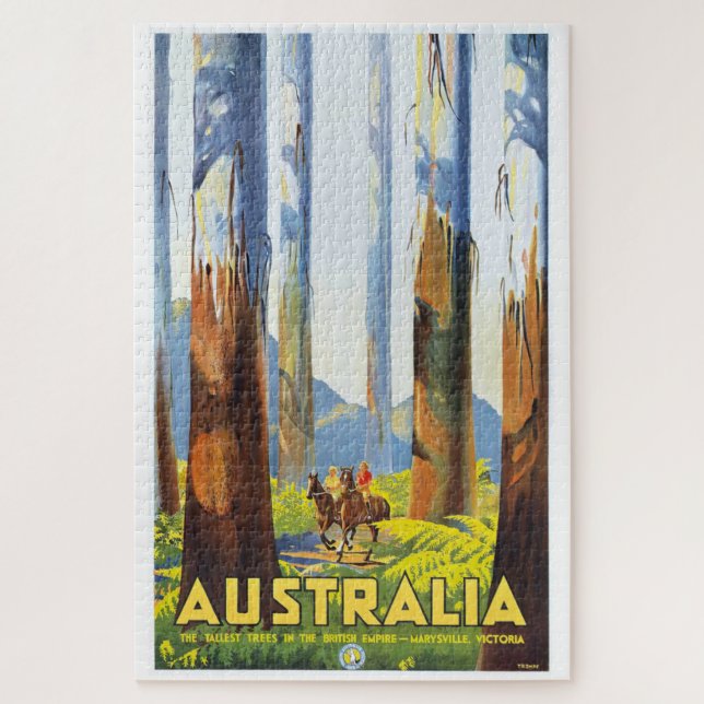AUSTRALIEN 1930er VICTORIA WALD Puzzle (Vertikal)