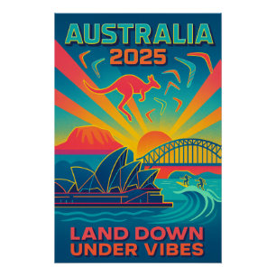 Australien 2025 - Land Down Under Vibes Poster