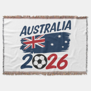 Australien 2026 Fußballfan-Design Flaggenfarben Decke
