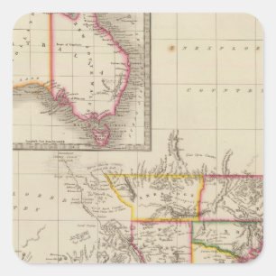 Australien 2 quadratischer aufkleber