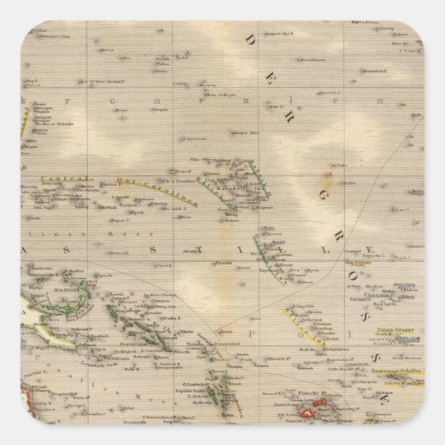 Australien 4 quadratischer aufkleber (Vorderseite)