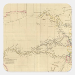 Australien 5 quadratischer aufkleber
