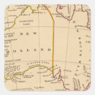 Australien 7 quadratischer aufkleber