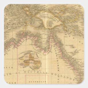 Australien 8 quadratischer aufkleber