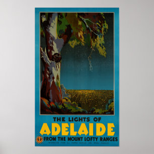 Australien Adelaide Restured Vintage Travel Poster