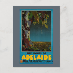 Australien Adelaide Restured Vintage Travel Poster Postkarte