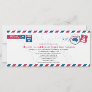 Australien Airmail Hochzeitseinladung Einladung