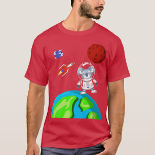 Australien Animal Outer Space Rocket Astronaut Koa T-Shirt