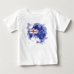 Australien-Aquarell-Karte Baby T-shirt